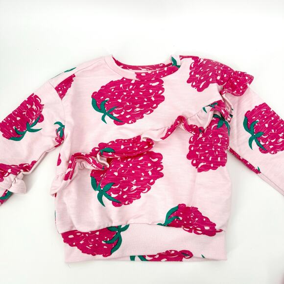 Jessica Simpson Girl Raspberry Sweatshirt Ribbed Legging Set 2T - Picture 3 of 4